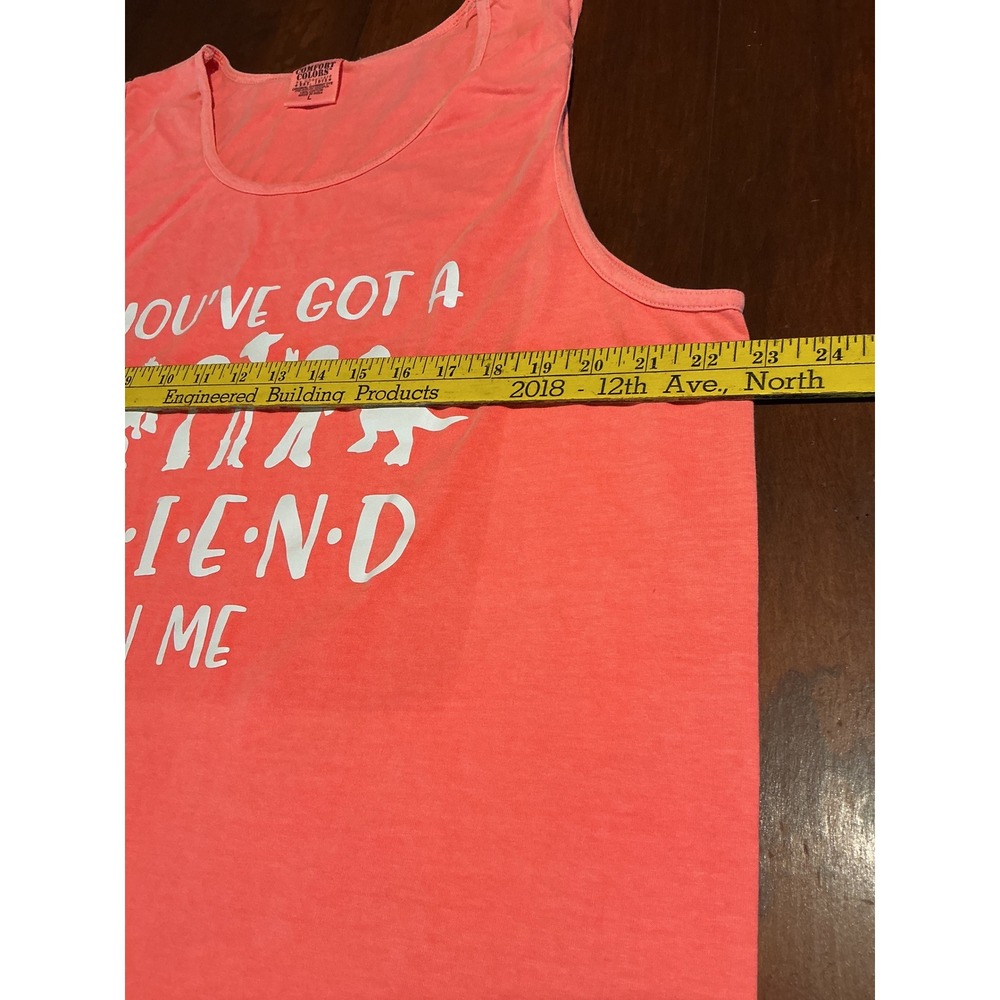 Comfort Colors Toy Story You've Got A Friend In Me Tank Top Coral Pink Large - Picture 6 of 6